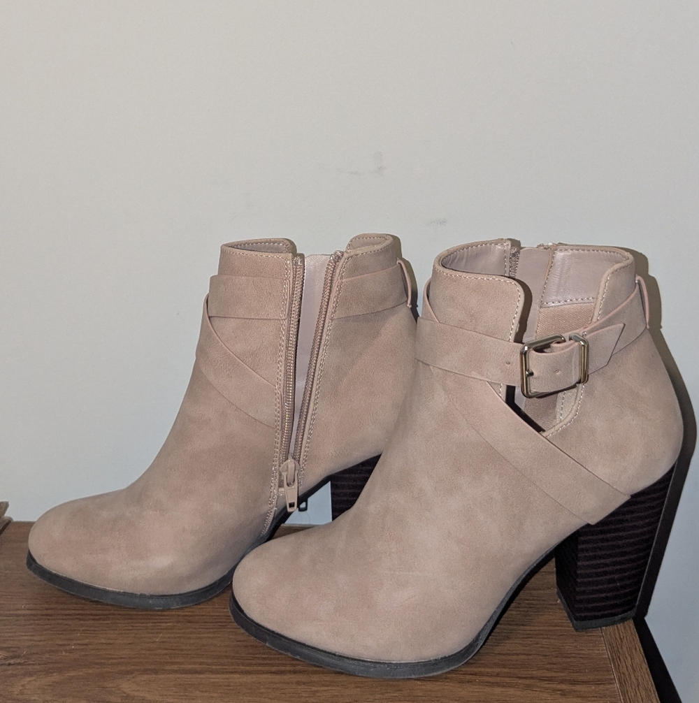 Call It Spring Beige Ankle Booties
